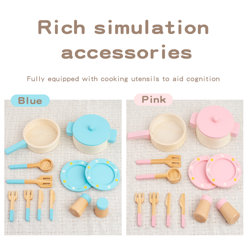 Wooden Kitchen Play Set for Ki - đánh giá và giá Kids Outdoor Kitchen Accessories